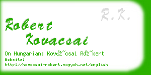 robert kovacsai business card